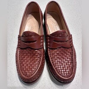 J Crew Winona Woven Leather Penny Loafers